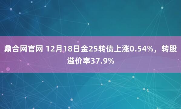 鼎合网官网 12月18日金25转债上涨0.54%，转股溢价率37.9%