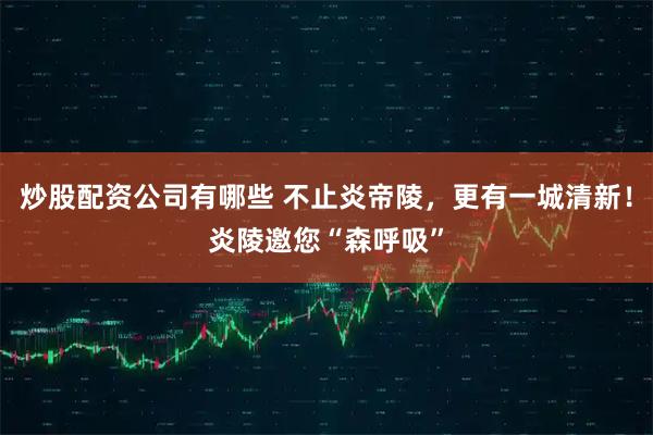 炒股配资公司有哪些 不止炎帝陵，更有一城清新！炎陵邀您“森呼吸”